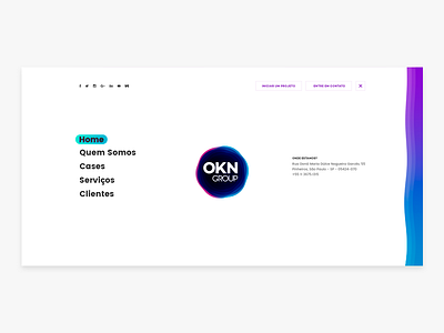 OKN Group - Website Menu clean flat layout menu navigation ui webdesign website