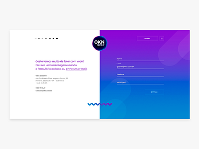OKN Group - Website Contact clean contact flat form layout menu navigation ui webdesign website