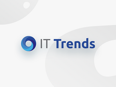 IT Trends - logo blue clean colors it logo website