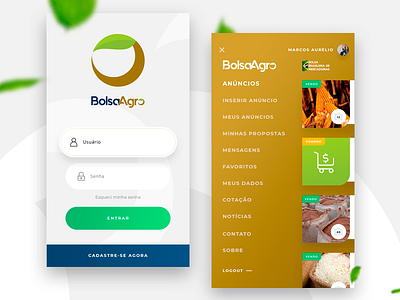 BolsaAgro - APP agrobusiness app colors design ui ux