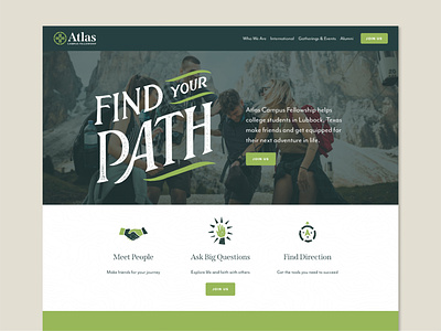 Atlas Campus Fellowship Website branding campus christian college fellowship lubbock texas university website