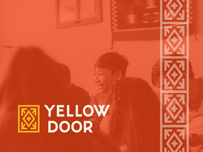 Yellow Door Branding asian branding burma door hand lettering karen lettering logo monoline nebraska omaha refugee yellow