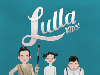 Lulla Kids Star Wars Portraits ben lueders childrens illustration digital painting illustration kids lettering procreate raj lulla star wars