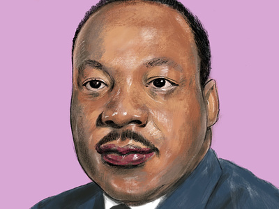 Martin Luther King Jr. Portrait birmingham civil rights digital painting illustration ipad art martin luther martin luther king jr memphis mlk mlkjr portrait portraiture procreate