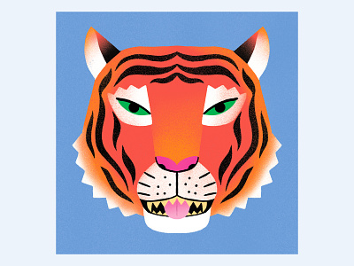 Year of the Tiger character design illustration photoshop procreate tiger