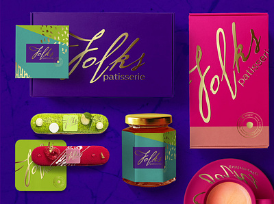 Identity and packaging design for Folks patisserie best logo branding design identity identity design illustration logo logotype pack package packagedesign packaging packaging design print vector