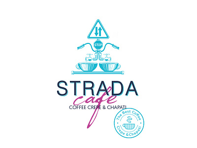 Olena Fedorova Strada cafe logo