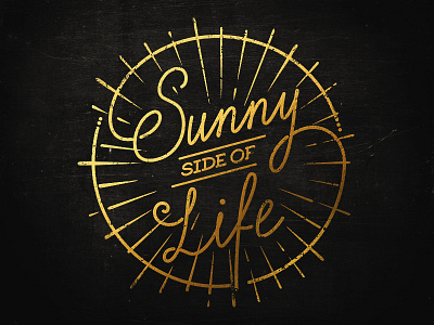 Sunny Side of Life gold handlettering lettering maldives monogram script sunny type typography