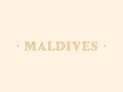 Maldives Typo custom type lettering maldives serif type typography