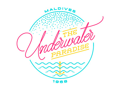 The Underwater Paradise handwriting lettering maldives paradise script type typography underwater