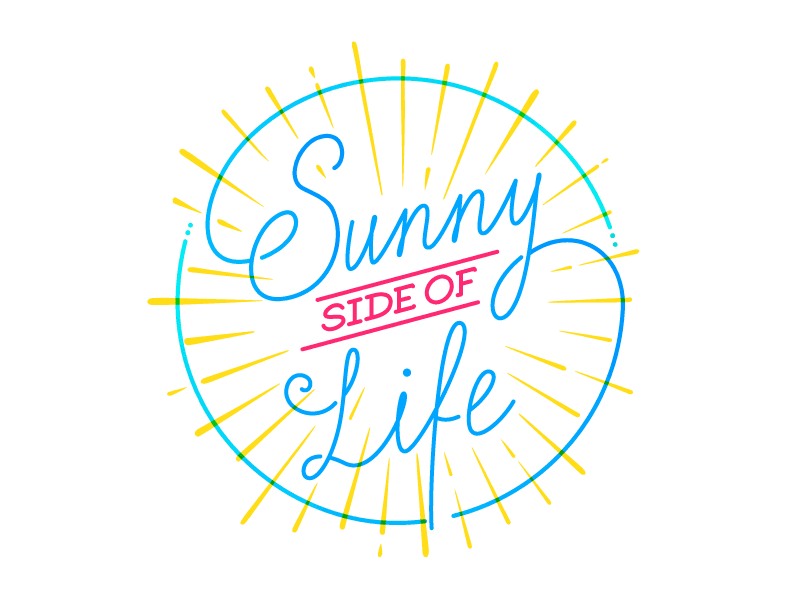 Sunny Side Of Life - Process animation custom type lettering maldives serif type typography