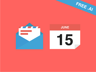 Flat icons on my Macbook 15 ai app apple calendar change clean couple envelope faust flat free graphic icon icons illustrator ios june mac mail ronnie simple svg