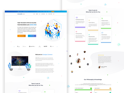 "CatalystConnect" Simple & fresh UI Concept homepage homepage design landing page ui ux webdesign website mockup