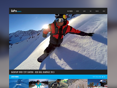 GoPro Heroes website gopro snow surf user interface website