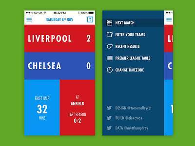 PL Fixtures Progress app football type user interface web app website