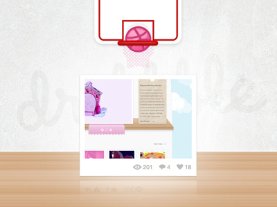 My Dribbble Shot blog illustration