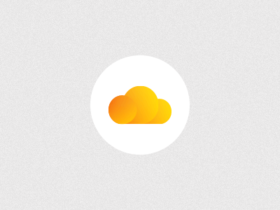 Simple Loading Indicator cloud loading orange symbol