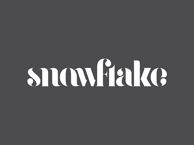 Snowflake Logo black branding gray identity logo logotype minimal profile remake snowflake typography white