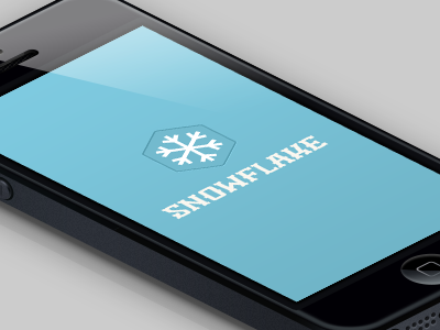 Snowflake blue concept logo playing snow snowflake test