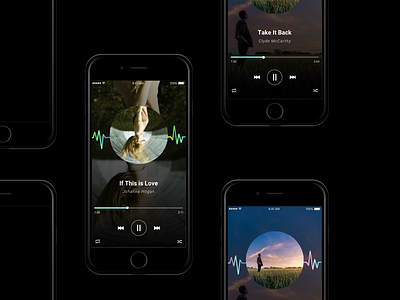 UI -music app- app interface ios mobile music ui