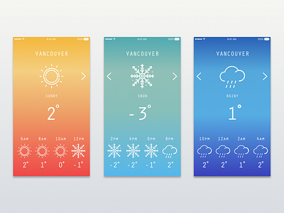 UI -weather app- app interface ios mobile ui weather
