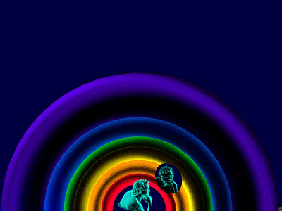 Clem 3d blender color portrait rainbow sci fi