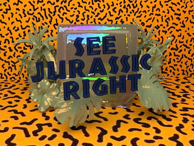 See Jurassic Right graphic design identity logo