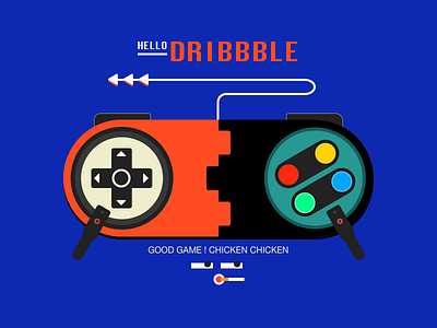Hello Dribbble creative flat game icon ui