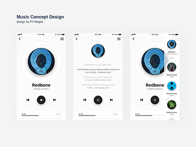 Music UP flat music ui ux