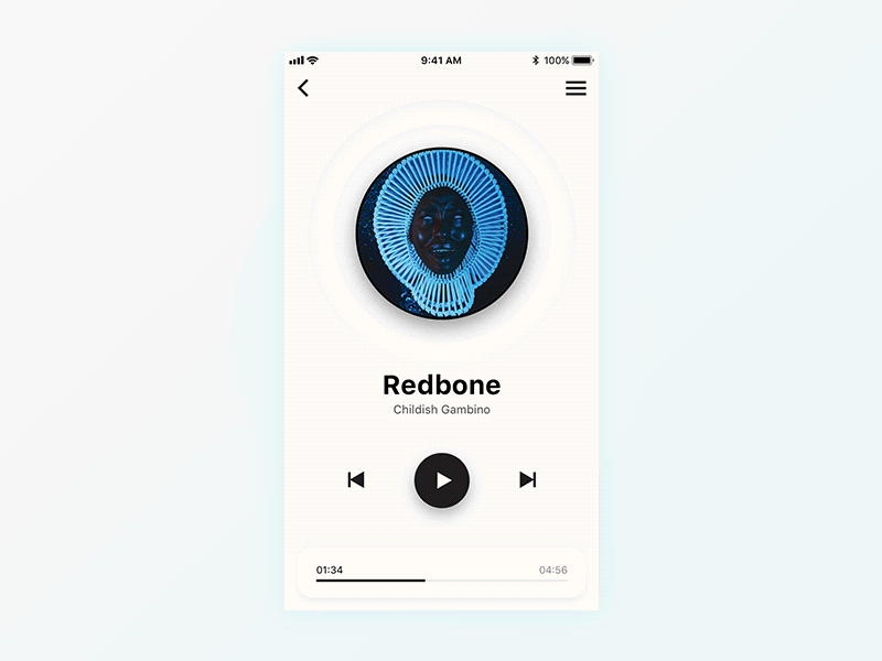 Music UP Animation animation app ios music sidebar ui ux