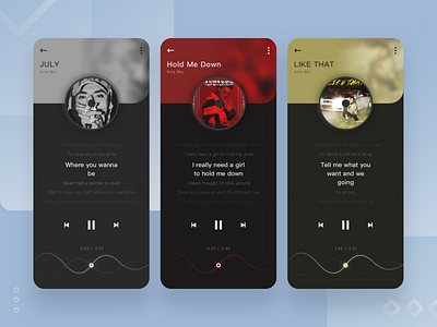 Music GO app design ios music ui ux widget