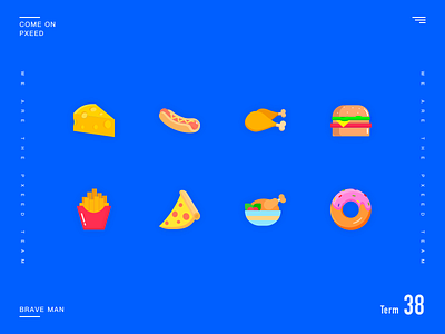 Food Icon blue design exaggeration food food illustration icons simplicity