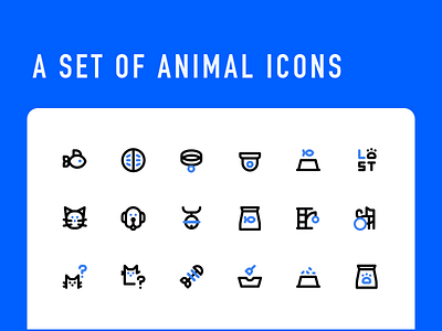 A set of animal icons