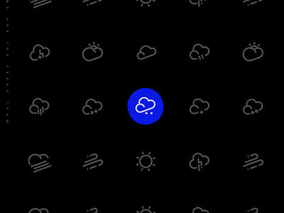 Weather Icon atmosphere design illustration linear rain simplicity ui weather icon