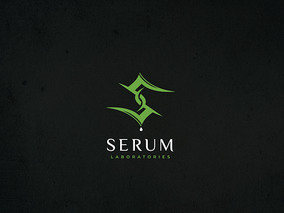 Serum Laboratories cbd oil design green labs logo logo design logos memorable modern serum tattoo design typography