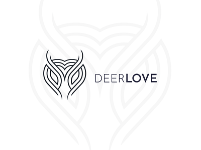 Deer Love logo adobe illustrator branding deer deer love design elegant logo graphic heart logo illustration logo logo design logodesign logos memorable modern ui