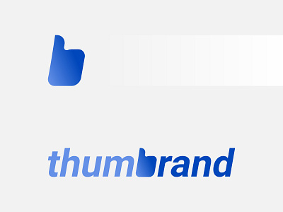 thumbrand Logo blue branding design gradient graphic design logo startup logo