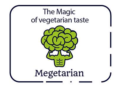 Logo for the mobile application of vegetarian recipes. branding design illustration logo ui