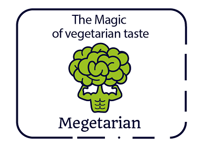 Logo for the mobile application of vegetarian recipes.