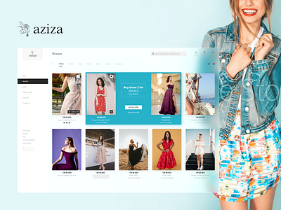 Aziza | Ecommerce Web App aziza creative design ecommerce ecommerce app gradient online shopping online shopping app online store shop shop online shopping shopping app shopping cart ui ux web design