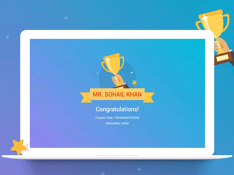 Winner! Animated Screen