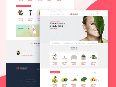 eCommerce Homepage Concept beauty creative design ecomerce ecommerc home illustration products page shoping shopping website ui ux web design website website design