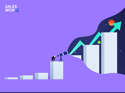 Sales Forecasting - SalesWorx creative graph illustration infographic sales salesworx