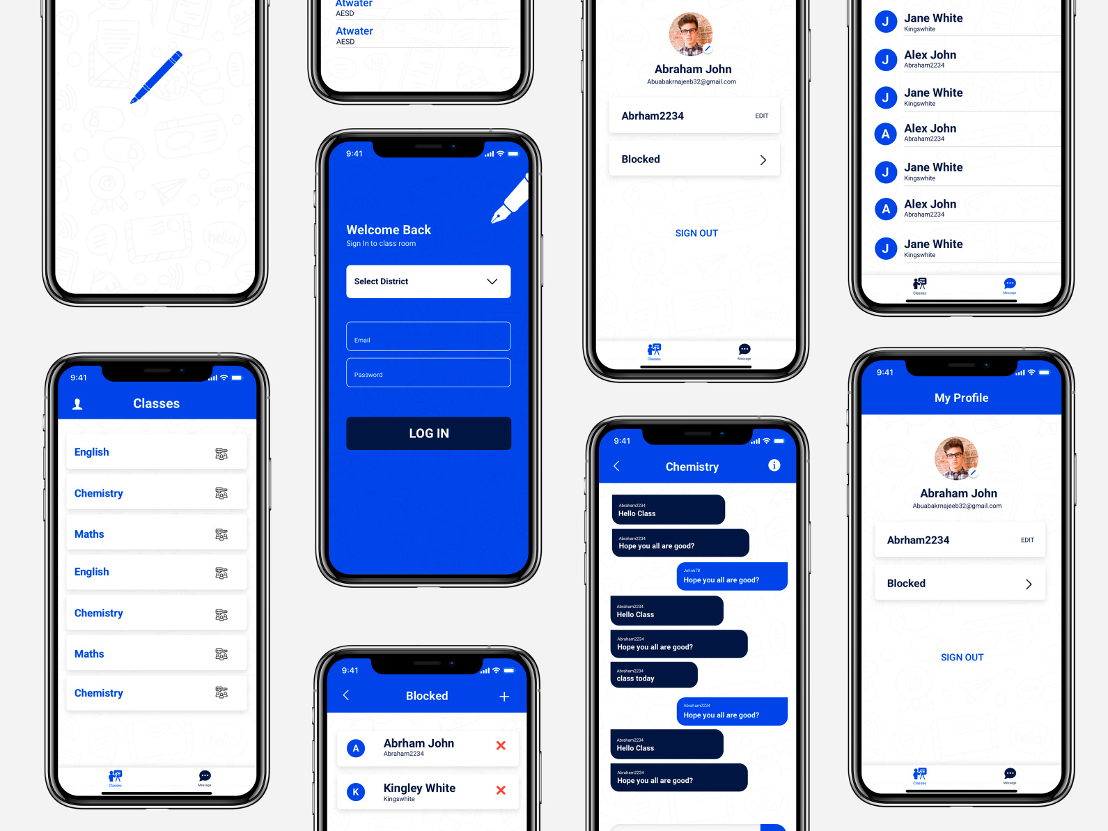 Class Chat App by Najeeb Abubakar on Dribbble