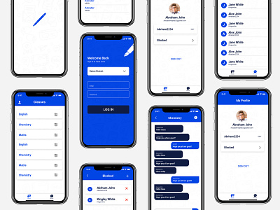 Class Chat App app chat chat app design illustration ios minimal mobile app product product design ui ux