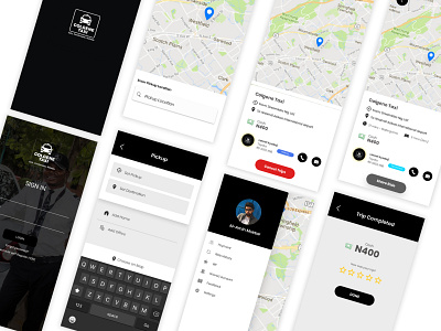 Colgene Taxi App app black car design ios minimalist mobile ride app taxi transportation uber ui web