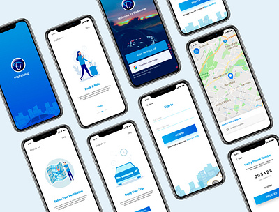 Pickmeup Redesign car design ios logistics minimalist mobile mobileapp onboarding screen pickup transport uber ui