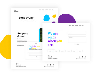 Case study and contact Page