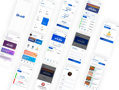 Kredda Mobile bills finance financial app ios landingpage loan minimalist mobile money saving ui