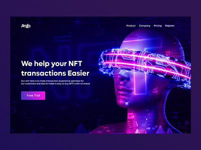 NFT Landing Page Design- Web3, Crypto,